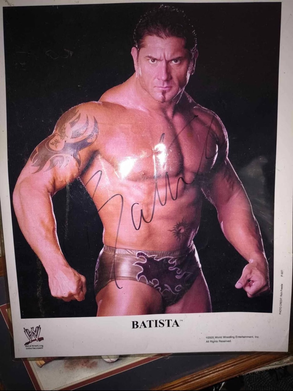 WWE barista autographed photo
